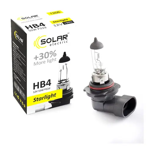 Галогенна лампа Solar HВ4 +30% 12V